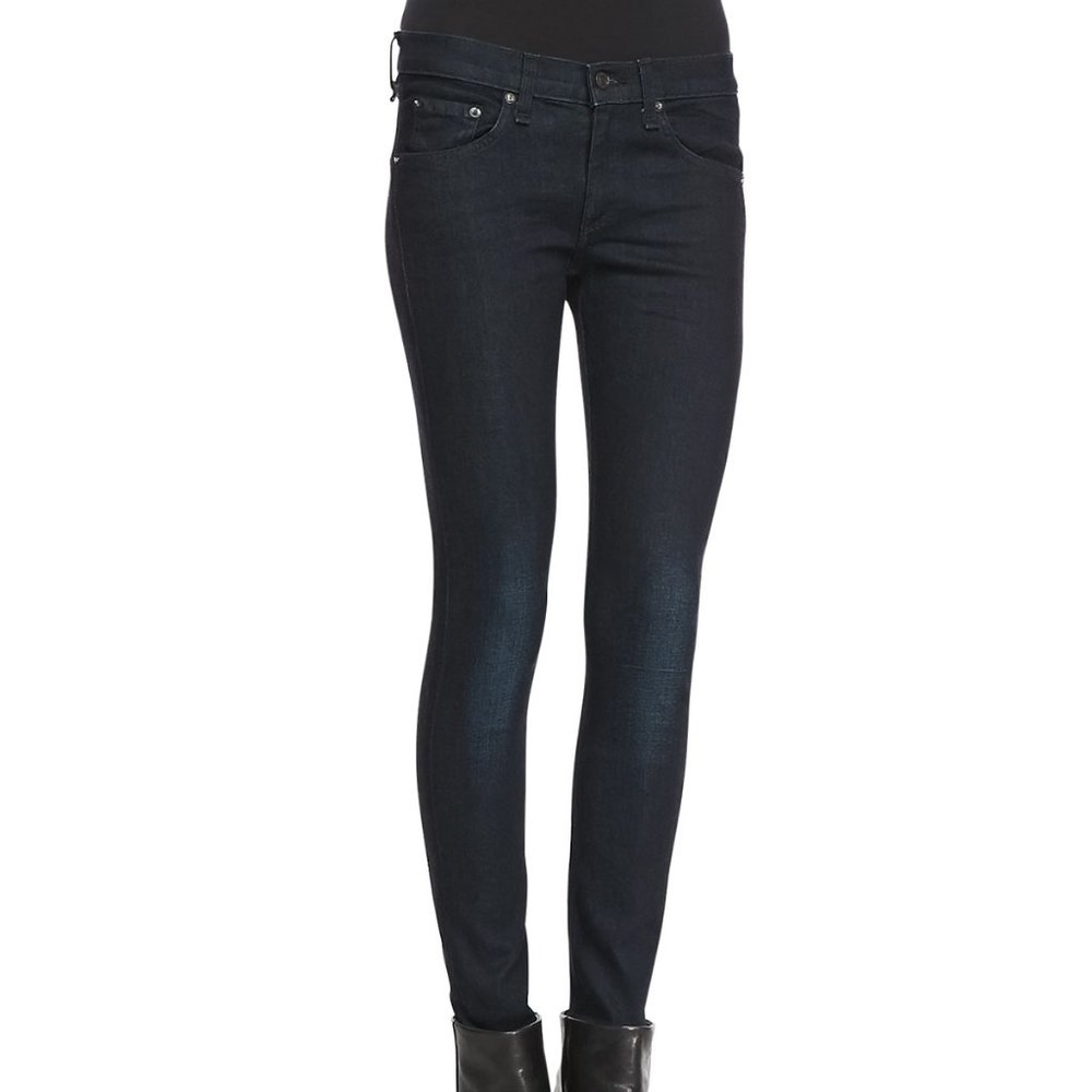 Rag & Bone Skinny Jeans Olive Harrow Wash Size 26